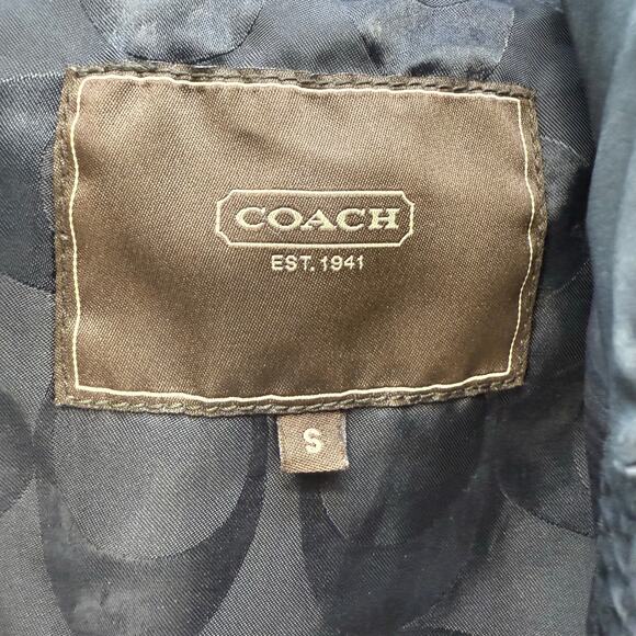 Coach Winter Coat Women's Black S 90% Down Fur Lined Hood Quiet Luxury EUC - Picture 3 of 11